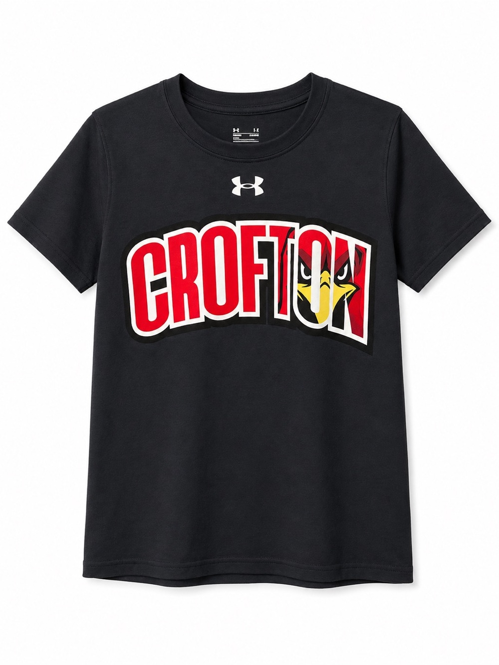 Under Armour Black Tee with Red and Yellow Crofton Graphic